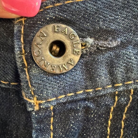 Men's American Eagle Flex Relaxed Straight Dark Wash Denim Jeans 38 x 32 - Picture 8 of 14